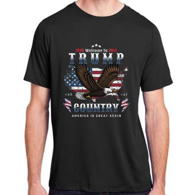 American Made Trump Merchandise Flag Trump 45 47 Trump 2025 Adult ChromaSoft Performance T-Shirt