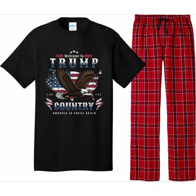 American Made Trump Merchandise Flag Trump 45 47 Trump 2025 Pajama Set