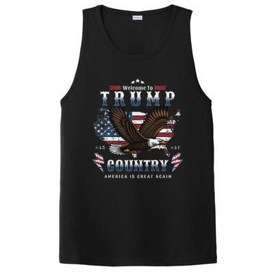 American Made Trump Merchandise Flag Trump 45 47 Trump 2025 PosiCharge Competitor Tank