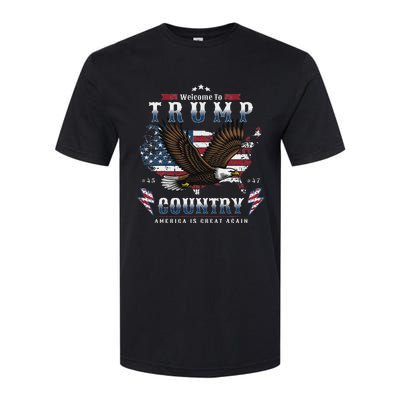 American Made Trump Merchandise Flag Trump 45 47 Trump 2025 Softstyle CVC T-Shirt