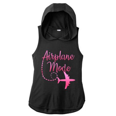 Airplane Mode Traveling Vacation And Meaningful Gift Ladies PosiCharge Tri-Blend Wicking Draft Hoodie Tank