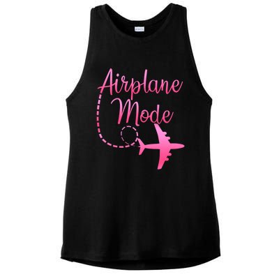 Airplane Mode Traveling Vacation And Meaningful Gift Ladies PosiCharge Tri-Blend Wicking Tank