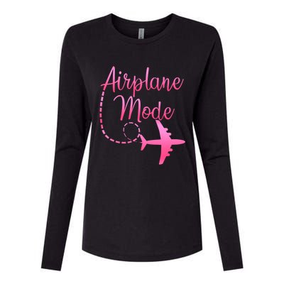 Airplane Mode Traveling Vacation And Meaningful Gift Womens Cotton Relaxed Long Sleeve T-Shirt