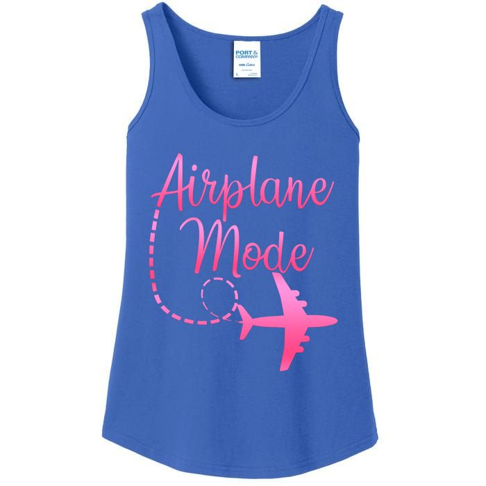 Airplane Mode Traveling Vacation And Meaningful Gift Ladies Essential Tank