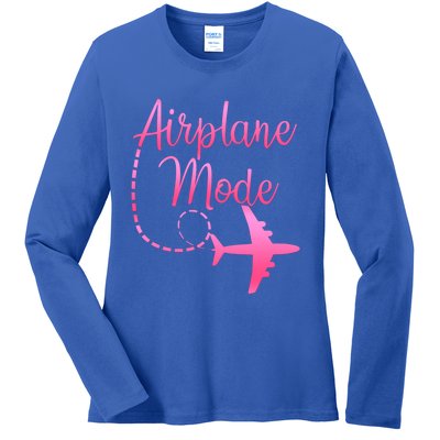 Airplane Mode Traveling Vacation And Meaningful Gift Ladies Long Sleeve Shirt