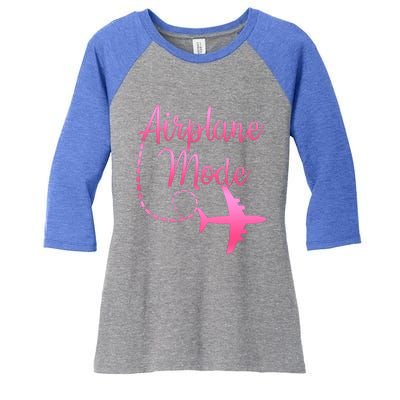 Airplane Mode Traveling Vacation And Meaningful Gift Women's Tri-Blend 3/4-Sleeve Raglan Shirt