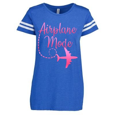 Airplane Mode Traveling Vacation And Meaningful Gift Enza Ladies Jersey Football T-Shirt