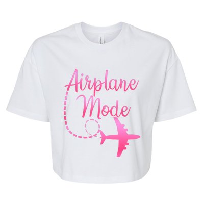 Airplane Mode Traveling Vacation And Meaningful Gift Bella+Canvas Jersey Crop Tee