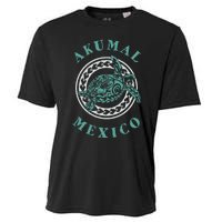 Akumal Mexico Tribal Tattoo Sea Turtle Cooling Performance Crew T-Shirt