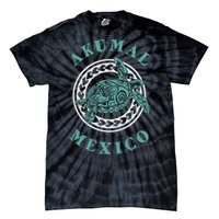 Akumal Mexico Tribal Tattoo Sea Turtle Tie-Dye T-Shirt