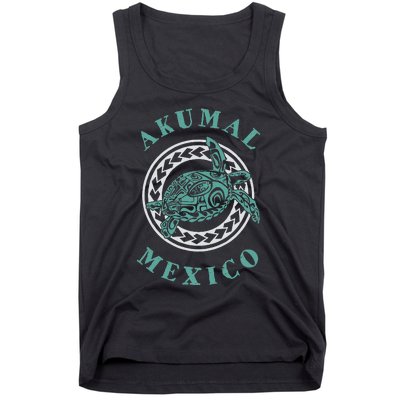 Akumal Mexico Tribal Tattoo Sea Turtle Tank Top