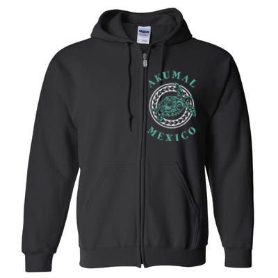 Akumal Mexico Tribal Tattoo Sea Turtle Full Zip Hoodie