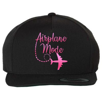 Airplane Mode Traveling Vacation And Gift Wool Snapback Cap