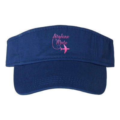 Airplane Mode Traveling Vacation And Gift Valucap Bio-Washed Visor