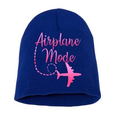 Airplane Mode Traveling Vacation And Gift Short Acrylic Beanie