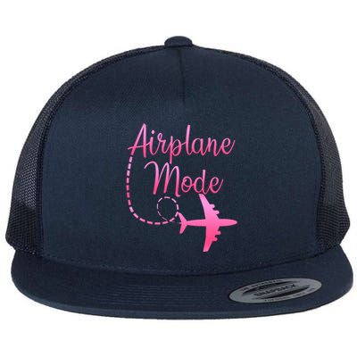 Airplane Mode Traveling Vacation And Gift Flat Bill Trucker Hat