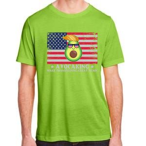 Avocaking Make Thanksgiving Great Again U S Flag Distressed Cute Gift Adult ChromaSoft Performance T-Shirt