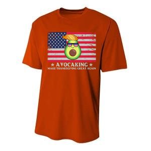 Avocaking Make Thanksgiving Great Again U S Flag Distressed Cute Gift Performance Sprint T-Shirt