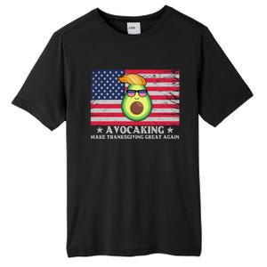 Avocaking Make Thanksgiving Great Again U S Flag Distressed Cute Gift Tall Fusion ChromaSoft Performance T-Shirt