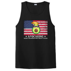 Avocaking Make Thanksgiving Great Again U S Flag Distressed Cute Gift PosiCharge Competitor Tank