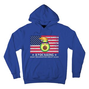 Avocaking Make Thanksgiving Great Again U S Flag Distressed Cute Gift Hoodie