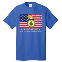 Avocaking Make Thanksgiving Great Again U S Flag Distressed Cute Gift Tall T-Shirt