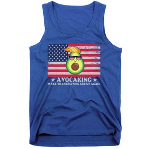 Avocaking Make Thanksgiving Great Again U S Flag Distressed Cute Gift Tank Top