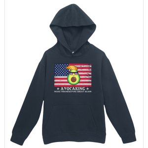 Avocaking Make Thanksgiving Great Again U S Flag Distressed Cute Gift Urban Pullover Hoodie