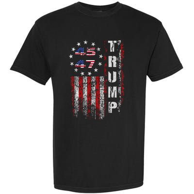 American Made Trump Merchandise Flag Trump 45 47 Trump 2025 Garment-Dyed Heavyweight T-Shirt