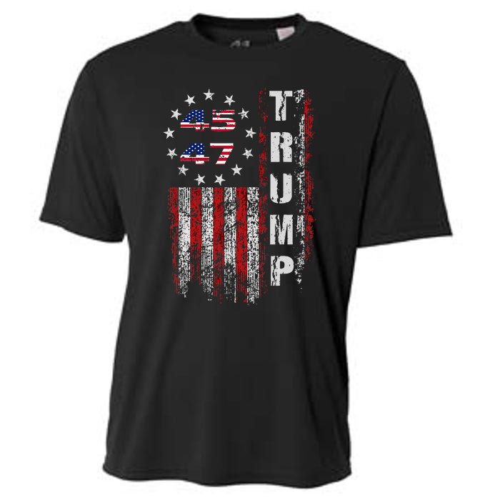 American Made Trump Merchandise Flag Trump 45 47 Trump 2025 Cooling Performance Crew T-Shirt