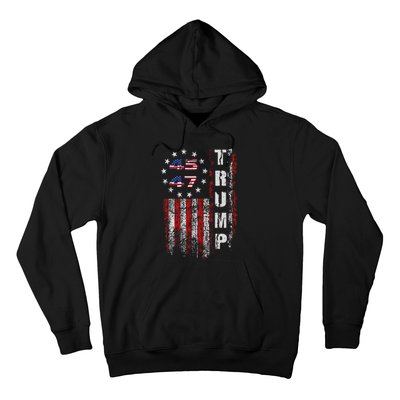 American Made Trump Merchandise Flag Trump 45 47 Trump 2025 Hoodie