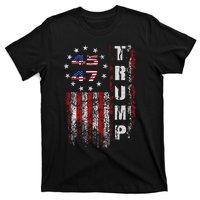 American Made Trump Merchandise Flag Trump 45 47 Trump 2025 T-Shirt