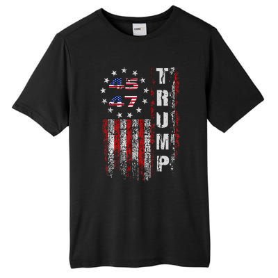 American Made Trump Merchandise Flag Trump 45 47 Trump 2025 Tall Fusion ChromaSoft Performance T-Shirt