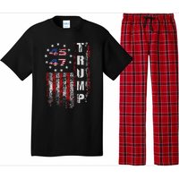 American Made Trump Merchandise Flag Trump 45 47 Trump 2025 Pajama Set