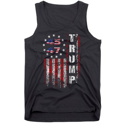 American Made Trump Merchandise Flag Trump 45 47 Trump 2025 Tank Top