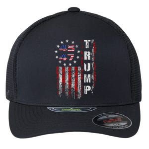 American Made Trump Merchandise Flag Trump 45 47 Flexfit Unipanel Trucker Cap