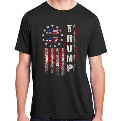 American Made Trump Merchandise Flag Trump 45 47 Adult ChromaSoft Performance T-Shirt