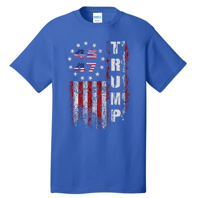 American Made Trump Merchandise Flag Trump 45 47 Tall T-Shirt