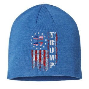 American Made Trump Merchandise Flag Trump 45 47 Sustainable Beanie