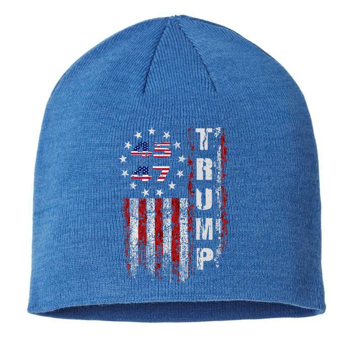 American Made Trump Merchandise Flag Trump 45 47 Sustainable Beanie