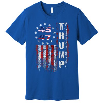 American Made Trump Merchandise Flag Trump 45 47 Premium T-Shirt