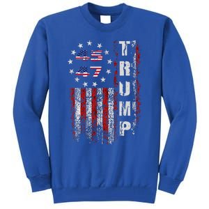 American Made Trump Merchandise Flag Trump 45 47 Tall Sweatshirt