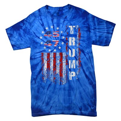 American Made Trump Merchandise Flag Trump 45 47 Tie-Dye T-Shirt