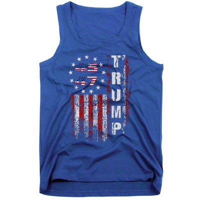 American Made Trump Merchandise Flag Trump 45 47 Tank Top