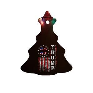 American Made Trump Merchandise Flag Trump 45 47 Ceramic Tree Ornament