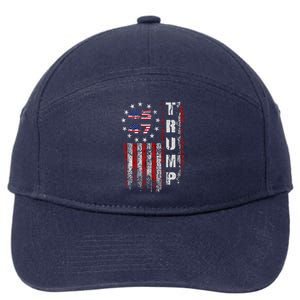 American Made Trump Merchandise Flag Trump 45 47 7-Panel Snapback Hat