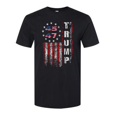 American Made Trump Merchandise Flag Trump 45 47 Softstyle CVC T-Shirt