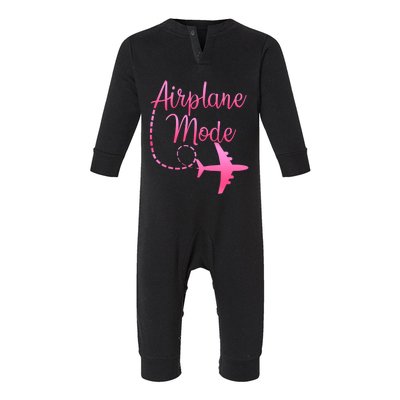 Airplane Mode Traveling Vacation And Gift Infant Fleece One Piece