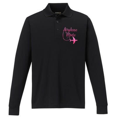 Airplane Mode Traveling Vacation And Gift Performance Long Sleeve Polo