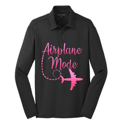 Airplane Mode Traveling Vacation And Gift Silk Touch Performance Long Sleeve Polo